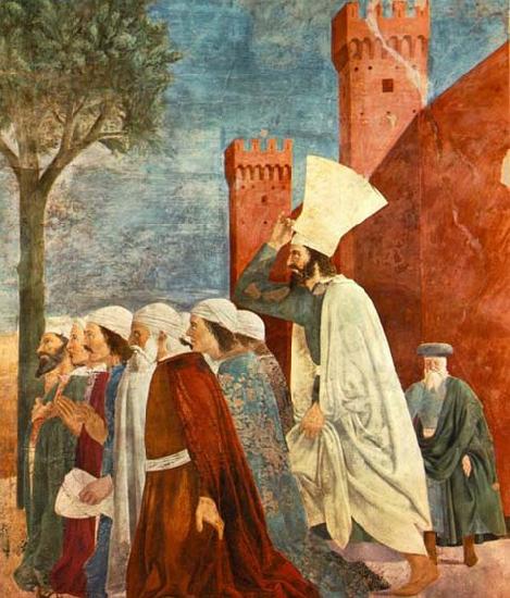 Piero della Francesca Exaltation of the Cross-inhabitants of Jerusalem Sweden oil painting art
